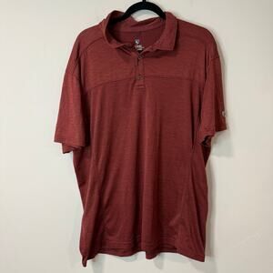Kuhl Men's Engineered Polo Shirt Top Short Sleeve Red XXL Lightweight